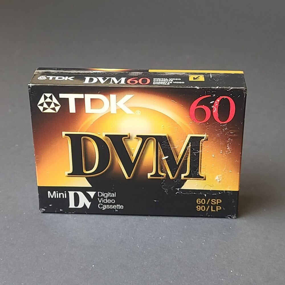 Single (1) TDK DVM 60 Mini DV Digital Video Cassette Tape 60/SP 90/LP New Sealed